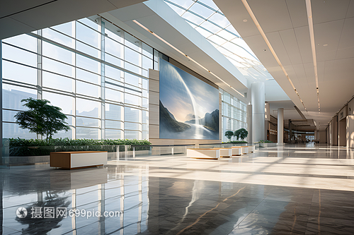 裝修豪華的大廳建筑
